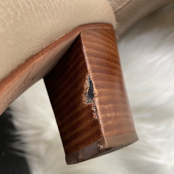 KATE SPADE LANISE BOW LEATHER BOOTS Neutral Beige 7.5M - Picture 14 of 14